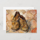 Schuhe von Van Gogh Gemälde Art Postkarte (Vorne/Hinten)