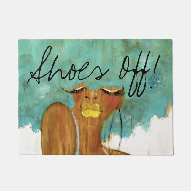 Schuhe weg vom Blau! Fußmatte (Vorderseite)