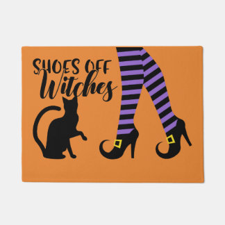 Schuhe weg von Hexe-Halloween-Fußmatte Fußmatte