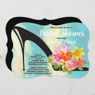 Schuhferse aquamarines Watercolor-mit Einladung