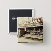 Schuhgeschäft in Kyoto, c.1890 (Hand-farbiges Button (Vorne & Hinten)