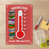 Schuhkarton-Thermometer-Plakat - Rot Poster
