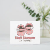 Schuhpäckchen in der Schulung Postkarte (Stehend Vorderseite)