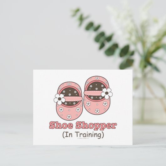 Schuhpäckchen in der Schulung Postkarte (Stehend Vorderseite)