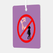 Schuhputze, die warnen, heiß rosa, Metalldekoratio Ornament Aus Metall (Vorderseite links)