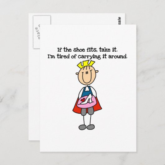 Schuhputze Prinzhemden und Geschenke Postkarte (Vorne/Hinten)