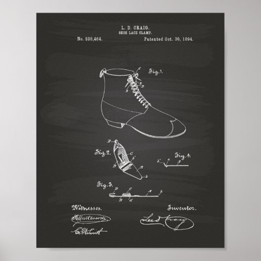 Schuhputzklammer 1894 Kunstkhalkboard Poster (Vorne)