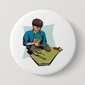 Schuhreparatur Schuster Vintager Schuhmacher Button (Vorderseite)