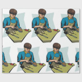 Schuhreparatur Schuster Vintager Schuhmacher Geschenkpapier (Flach)