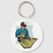 Schuhreparatur Schuster Vintager Schuhmacher Schlüsselanhänger (Vorderseite)