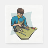 Schuhreparatur Schuster Vintager Schuhmacher Serviette (Vorderseite)