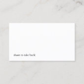 Schuhreparaturladen/Shoemaker-Visitenkarte Visitenkarte (Rückseite)