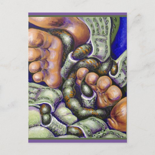 Schuhringe und Zehen-Postkarte Postkarte (Vorderseite)