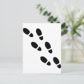 Schuhspuren - Footprint Postkarte (Stehend Vorderseite)