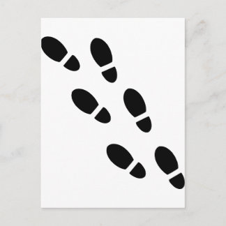 Schuhspuren - Footprint Postkarte