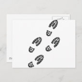 Schuhspuren - Footprint Postkarte (Vorne/Hinten)