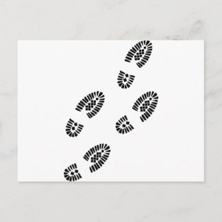 Schuhspuren - Footprint Postkarte