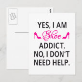 Schuhsucht, Textdesign, Wortart Postkarte (Vorne/Hinten)