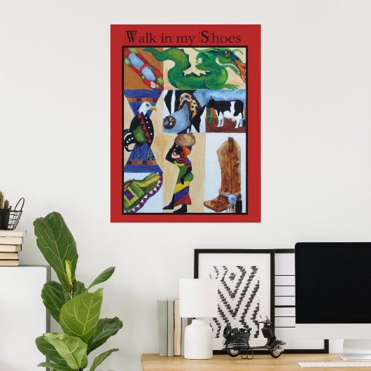 Schuhwanderung Poster (Heimbüro)