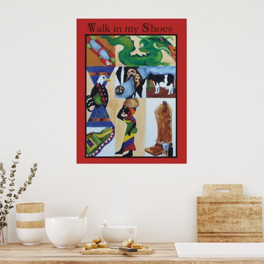 Schuhwanderung Poster (Küche)