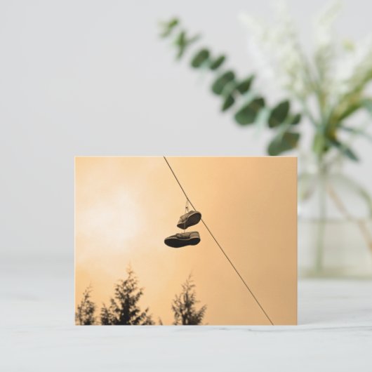 Schuhwarnung Postkarte (Stehend Vorderseite)