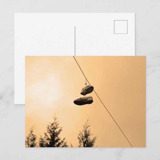 Schuhwarnung Postkarte (Vorne/Hinten)