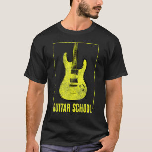 Schul-Gitarrenspieler Musikschule Gitarrist Vintag T-Shirt
