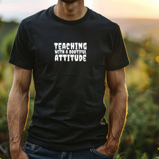 Schul-Halloween ironischer Lehrer schwarze Typogra T-Shirt