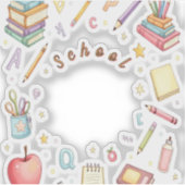 Schul-Icon-Aufkleber-Set für Kinder Aufkleber (Vorderseite)