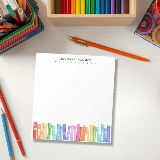 Schul-Lehrer-Regenbogen-Farb-Bücher Maßanfertigung Notizblock
