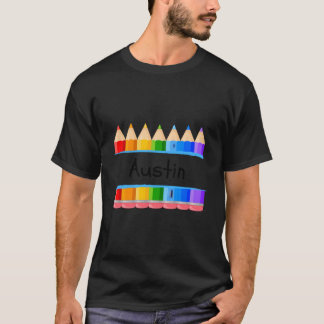 Schul-Lehrer-Schüler-Name Austin Kindergarten-Tag T-Shirt
