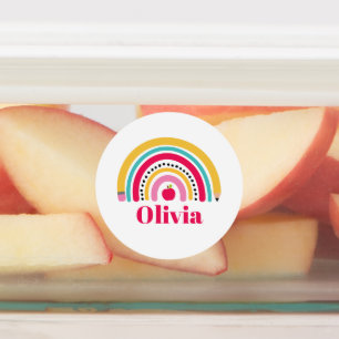 Schul-Regenbogen Personalisierter Name Etiketten