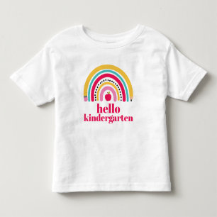 Schul-Regenbogen personalisierter Name zurück zur Kleinkind T-shirt