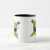 Schul-Schädel-überquerte Stifte unverzichtbar für  Tasse (Zentrum)