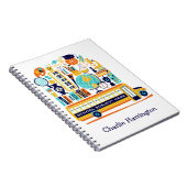 Schulabbildungen individuelle Name Notebook Notizblock (Rechte Seite)