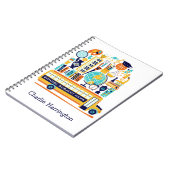 Schulabbildungen individuelle Name Notebook Notizblock (Linke Seite)
