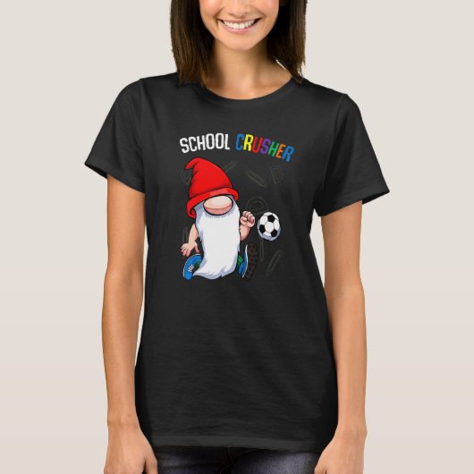 Schulabbrecher zurück zur Schule Niedlich Gnome So T-Shirt (Vorderseite)