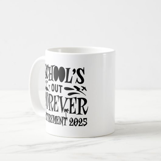 Schulabbruch 2025 Funny Teacher Kaffeetasse (Vorderseite Links)