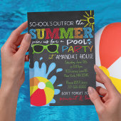 Schulabbruch für das Chalkboard-Party im Sommer Einladung