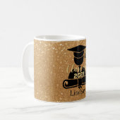 Schulabgänger - Klasse von 20XX - GoldGlitzer Kaffeetasse (Vorderseite Links)