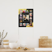 Schulabschluss in Vorschulen für Senior Fotos Blac Poster (Küche)