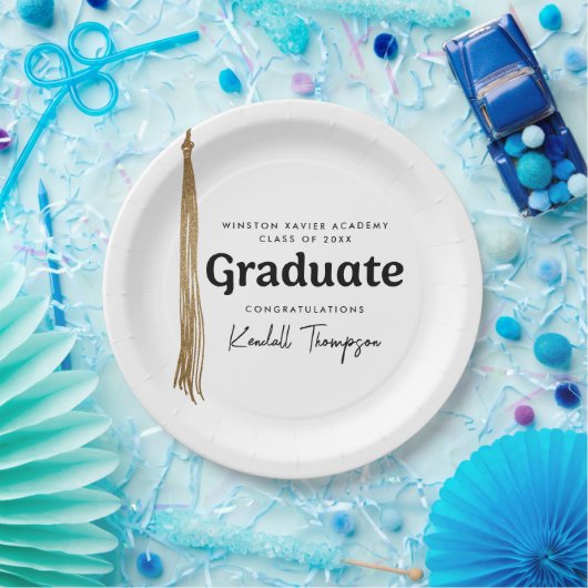 Schulabschluss Pappteller (Party)