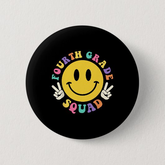 Schulabschluss zurück zur 4. Klasse Lehrer Kinder Button (Vorderseite)