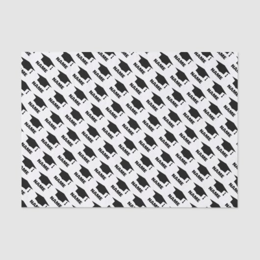 Schulabschlussfeier mit Sondermütze Seidenpapier (Vorderseite)