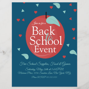 Schulanfang-Event Frucht Apfel Flyer