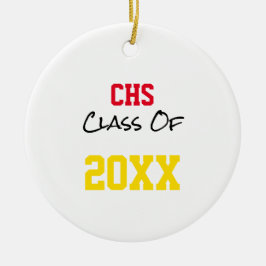 Schulanfänge Senior Class of Year Grad Colors Keramik Ornament