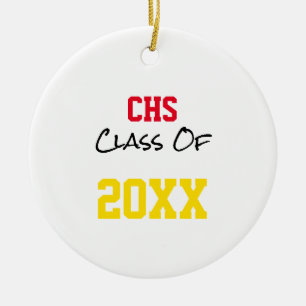 Schulanfänge Senior Class of Year Grad Colors Keramik Ornament