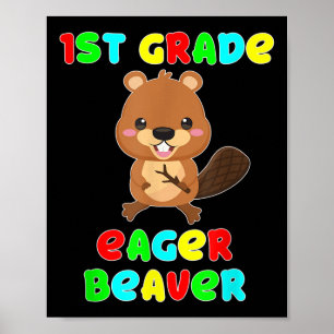 Schulanfänger-Eiferer-Kinder zurück zur Schule Poster