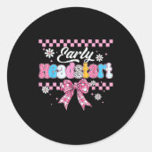 Schulanfänger zurück zur Schule Früherziehung M Runder Aufkleber (Vorderseite)