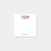 Schulanleitungs-Ratgeber-personalisiertes rotes Post-it Klebezettel (Vorderseite)